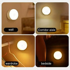 1pc Motion Sensor Night Light - Wireless LED Detector Lamp for Bedroom, Staircase, Closet, and Room Decor- TechNest