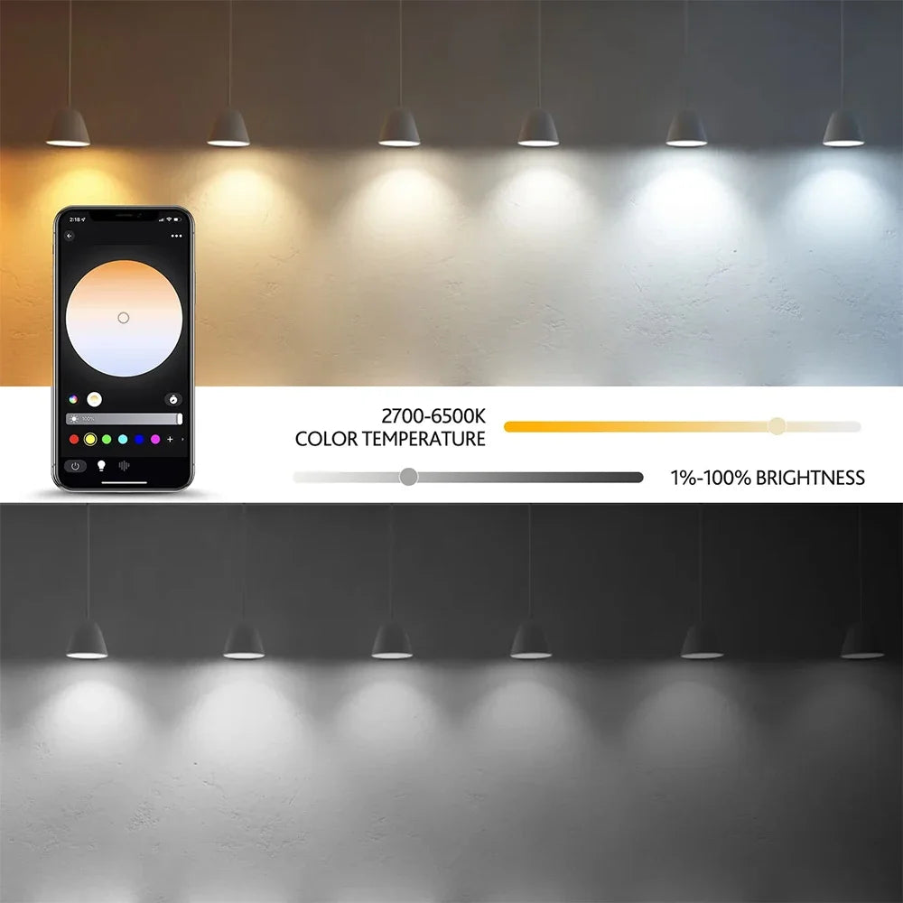 TNCE Tuya E27 Bulb Bluetooth/WIFI/Zigbee, Dimmable Light LED lamp 2700-6500k RGB, Smart Life APP, Voice with Alexa Google Home My Store