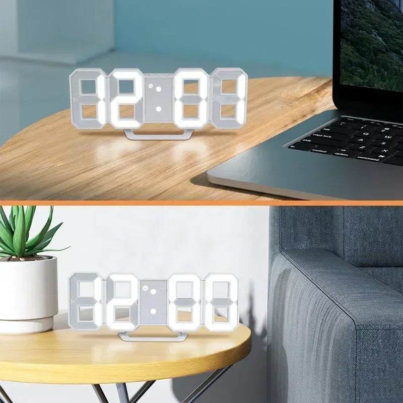 Purchase Products Clock 3D LED Digital Alarm Clock Wall Clock Time/date/temperature For Home/kitchen/office Clocks Decor Garden TechNest