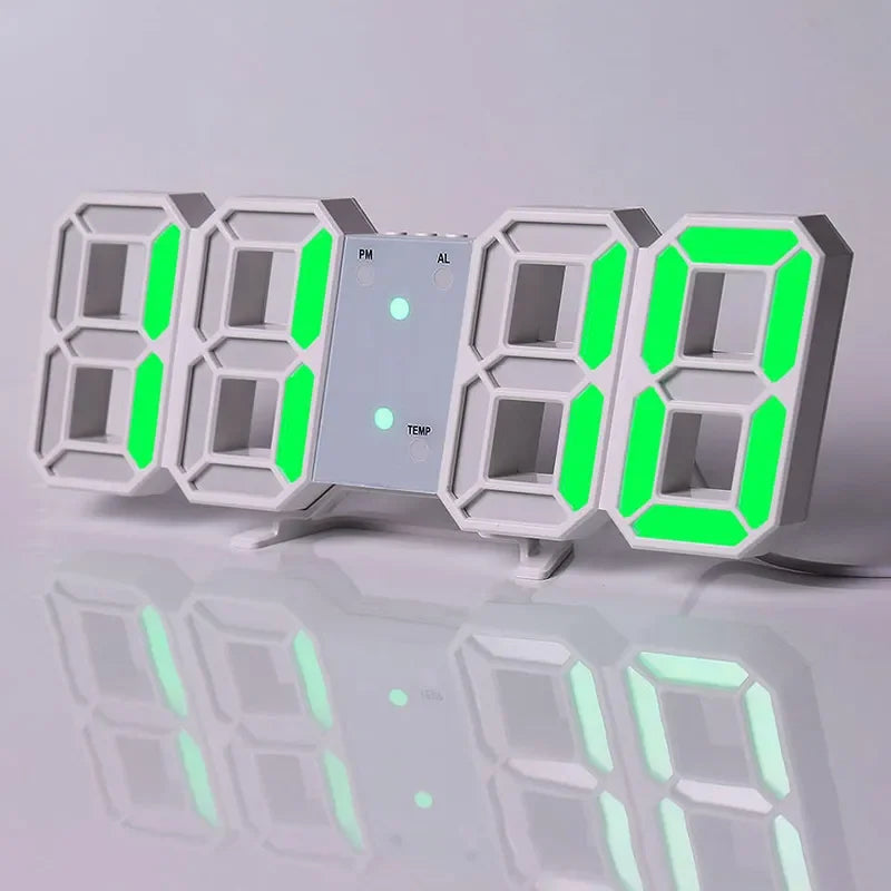 Purchase Products Clock 3D LED Digital Alarm Clock Wall Clock Time/date/temperature For Home/kitchen/office Clocks Decor Garden TechNest