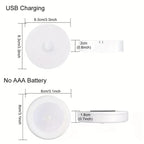 1pc Motion Sensor Night Light - Wireless LED Detector Lamp for Bedroom, Staircase, Closet, and Room Decor- TechNest