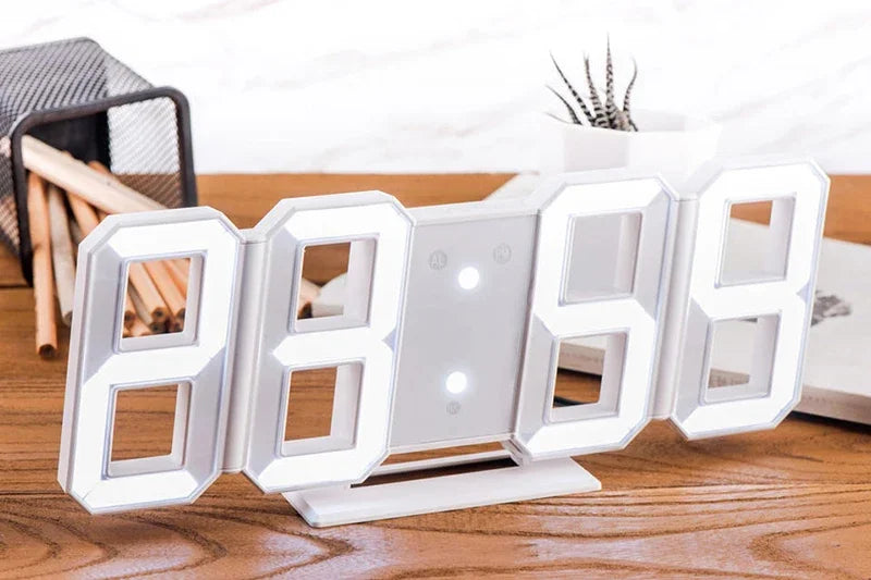 Purchase Products Clock 3D LED Digital Alarm Clock Wall Clock Time/date/temperature For Home/kitchen/office Clocks Decor Garden TechNest