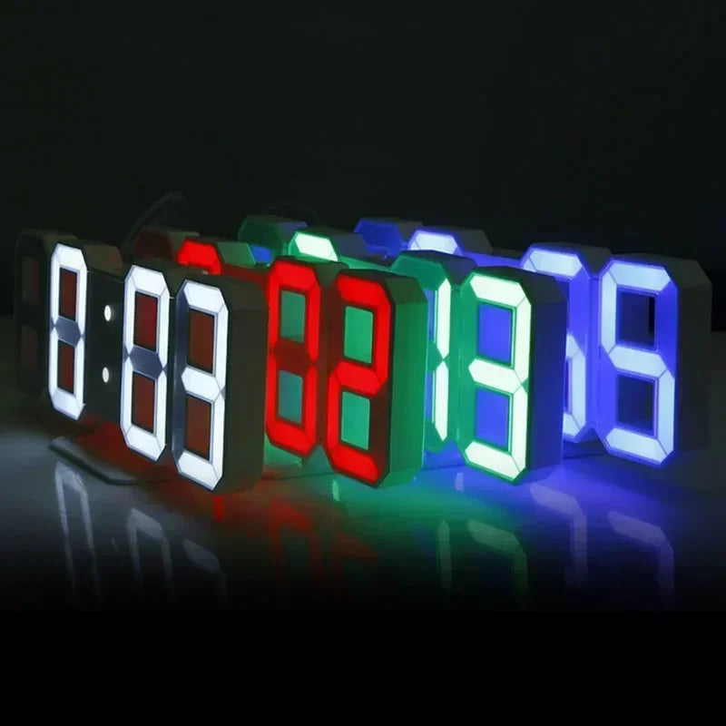 Purchase Products Clock 3D LED Digital Alarm Clock Wall Clock Time/date/temperature For Home/kitchen/office Clocks Decor Garden TechNest