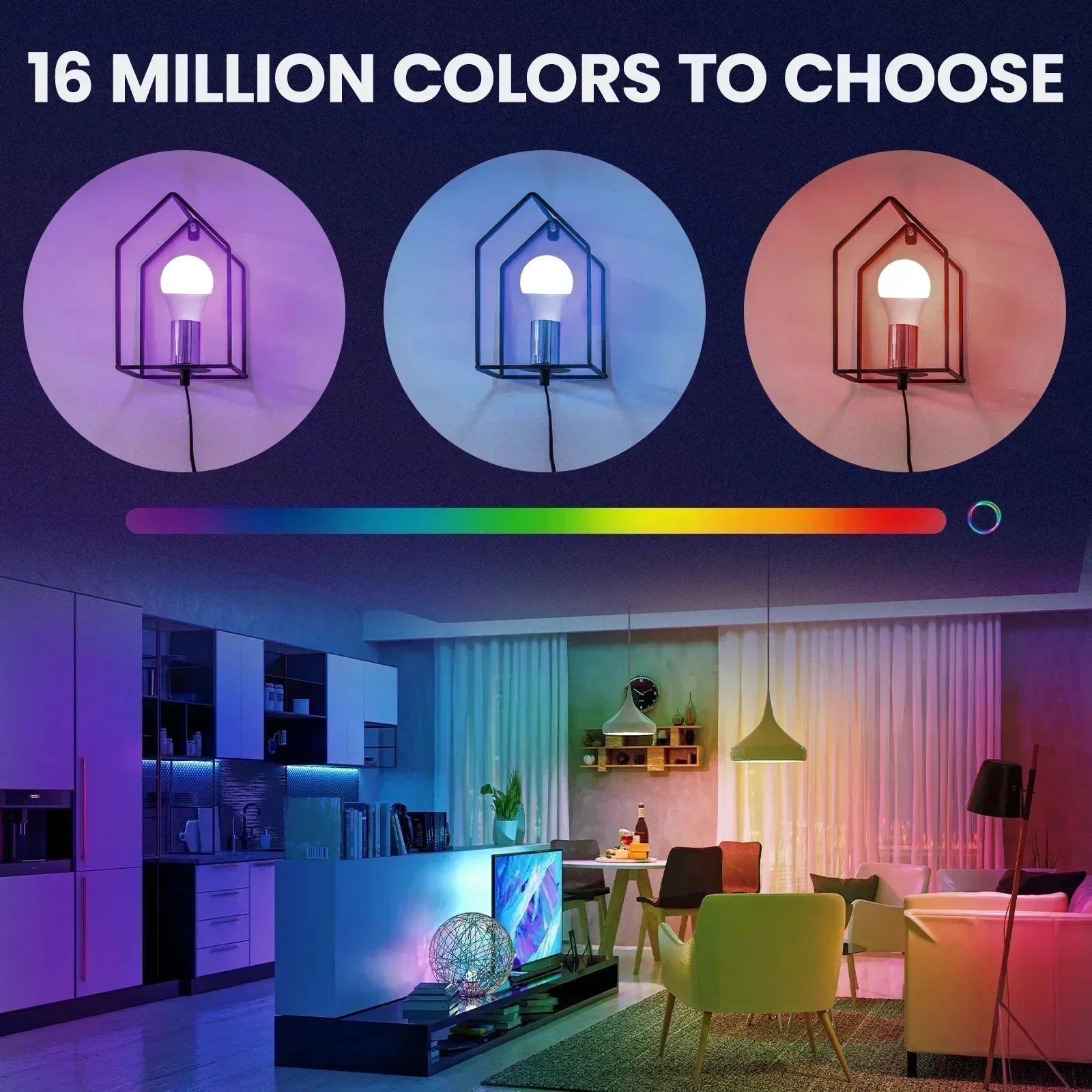 TNCE Tuya E27 Bulb Bluetooth/WIFI/Zigbee, Dimmable Light LED lamp 2700-6500k RGB, Smart Life APP, Voice with Alexa Google Home My Store