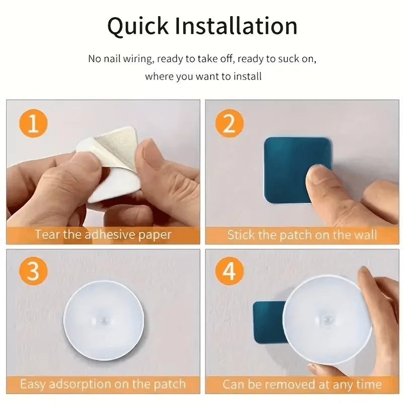 1pc Motion Sensor Night Light - Wireless LED Detector Lamp for Bedroom, Staircase, Closet, and Room Decor- TechNest
