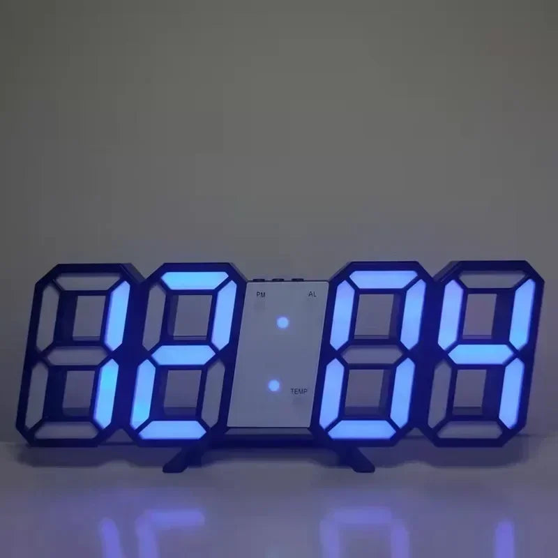 Purchase Products Clock 3D LED Digital Alarm Clock Wall Clock Time/date/temperature For Home/kitchen/office Clocks Decor Garden TechNest