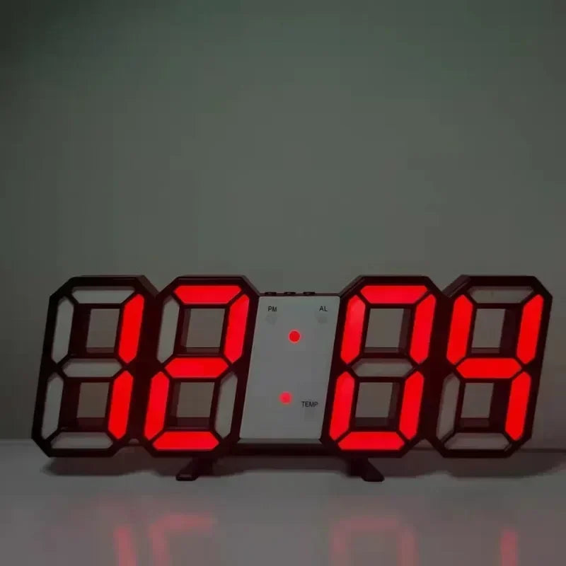 Purchase Products Clock 3D LED Digital Alarm Clock Wall Clock Time/date/temperature For Home/kitchen/office Clocks Decor Garden TechNest