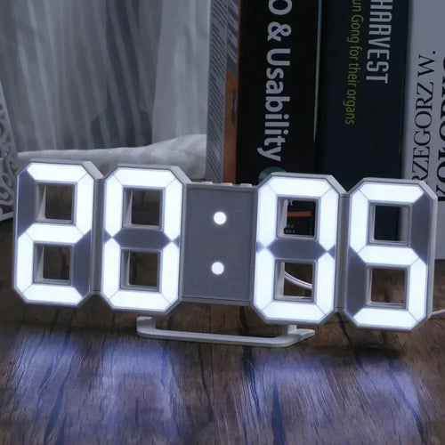 Purchase Products Clock 3D LED Digital Alarm Clock Wall Clock Time/date/temperature For Home/kitchen/office Clocks Decor Garden TechNest