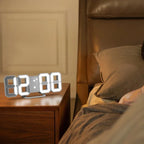 Purchase Products Clock 3D LED Digital Alarm Clock Wall Clock Time/date/temperature For Home/kitchen/office Clocks Decor Garden TechNest